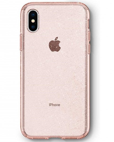 

Чехол Spigen для iPhone XS Max Liquid Crystal Glitter Rose Quartz