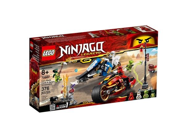 

Конструктор LEGO Ninjago Мотоцикл с мечами Кая и снегомобили Зейна (70667)