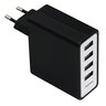 Мережевий зарядний пристрій Hama Auto-Detect 4-Port 5A Black фото