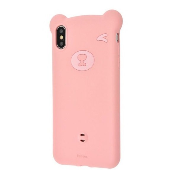

Чехол Baseus для iPhone XS/X Bear Silicone Pink