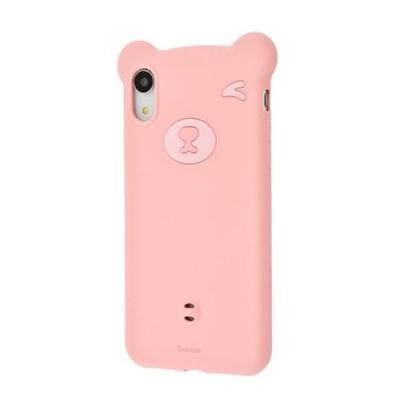 

Чехол Baseus для iPhone XR Bear Silicone Pink