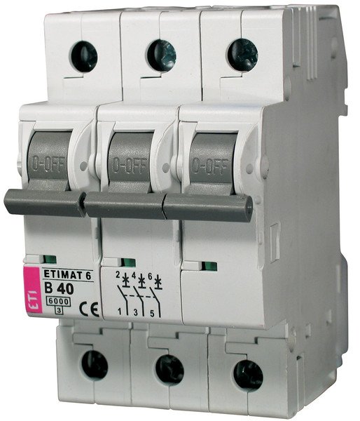 

Авт. выключатель ETI ETIMAT 6 3p B 40А (6 kA)