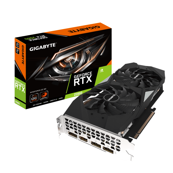 

Видеокарта GIGABYTE GeForce RTX2060 6GB GDDR6 Windforce OC (GV-N2060WF2OC-6GD)