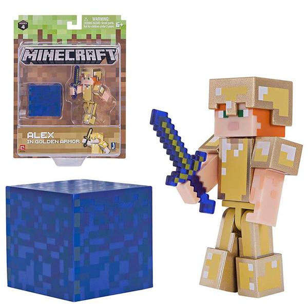 

Игровая фигурка Jazwares Minecraft Алекс в золотой броне серия 4 (19970M)