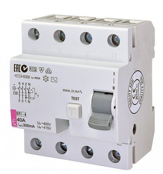 

УЗО ETI EFI-4 40/0,3 тип AC (10kA)