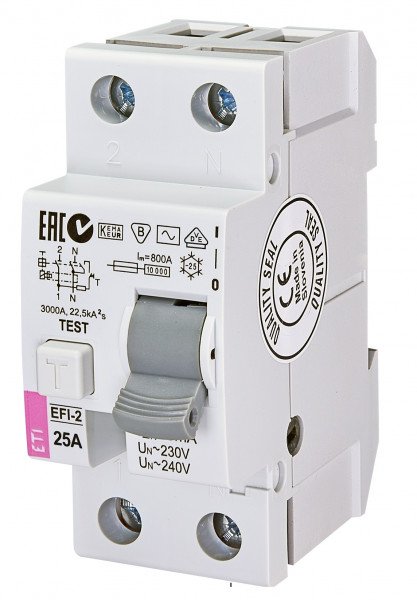 

УЗО ETI EFI-2 25/0,03 тип AC (10kA)