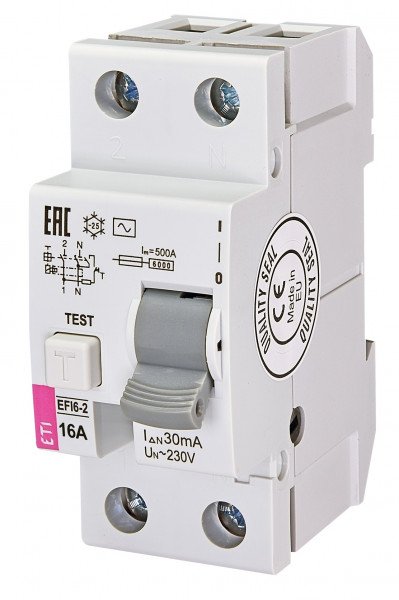 

УЗО ETI EFI6-2 16/0,03 тип AC (6kA)