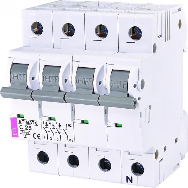 

Авт. выключатель ETI ETIMAT 6 3p+N C 25А (6 kA)