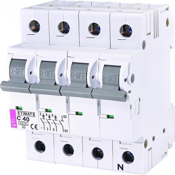 

Авт. выключатель ETI ETIMAT 6 3p+N C 40А (6 kA)