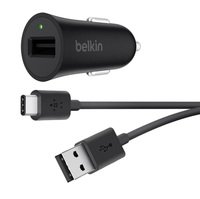  Автомобільний зарядний пристрій Belkin Boost Up Quick Charge 3.0+Type-C Cable Black 