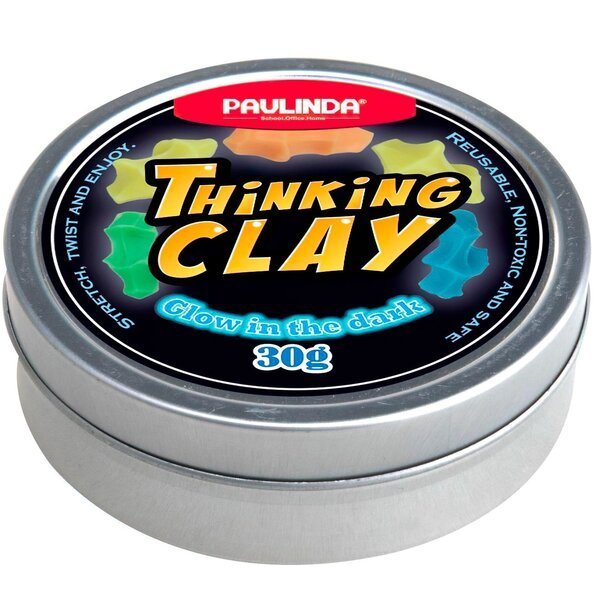 

Умный пластилин Paulinda Thinking Clay Светится в темноте, синий 30 грамм (PL-170405-TCG-02)
