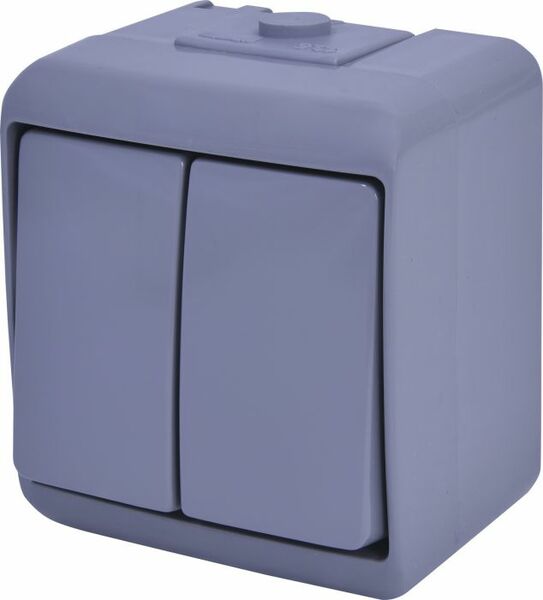 

Выключатель ETI 2-клавишный (IP44) VHE-2-SR, серый (4668061)