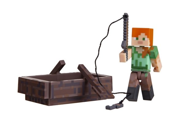 

Игровая фигурка Jazwares Minecraft Алекс с лодкой серия 3 (16491M)