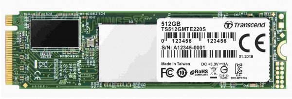  SSD накопичувач TRANSCEND 220S 512GB M.2 NVMe PCle (TS512GMTE220S) 