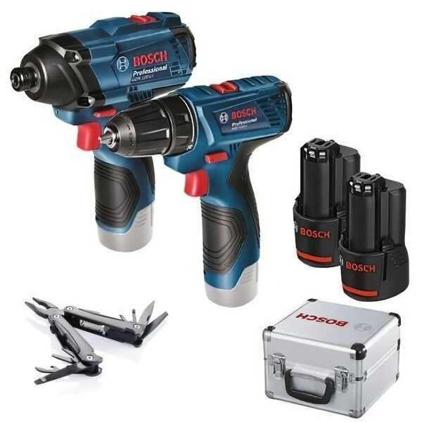 

Набор аккумуляторных инструментов Bosch GDR120-LI + GSR 120-LI +мультитул