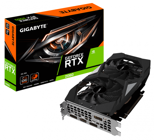 

Видеокарта GIGABYTE GeForce RTX2060 6GB GDDR6 OC (GV-N2060OC-6GD)