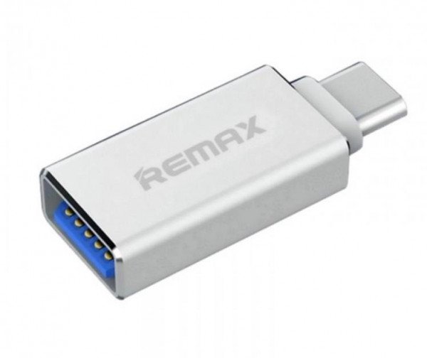 

Адаптер Remax USB-A to Type-C Silver