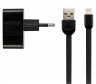 Мережевий зарядний пристрій Remax RP-U215 Dual USB 2.4A+Type-C Cable Black фото