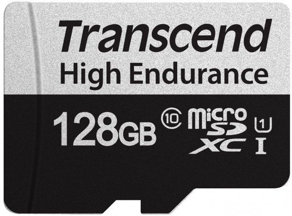 Карта памяти Transcend microSDXC 128GB C10 UHS-I U1 High Endurance (TS128GUSD350V)