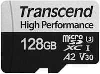 Карта пам'яті Transcend microSDXC 128GB Class 10 UHS-I U3 A2 R100/W85MB/s + SD адаптер