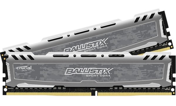 

Память для ПК Micron Crucial Ballistix Sport DDR4 2400 16GB (8GBx2) (BLS2K8G4D240FSBK)