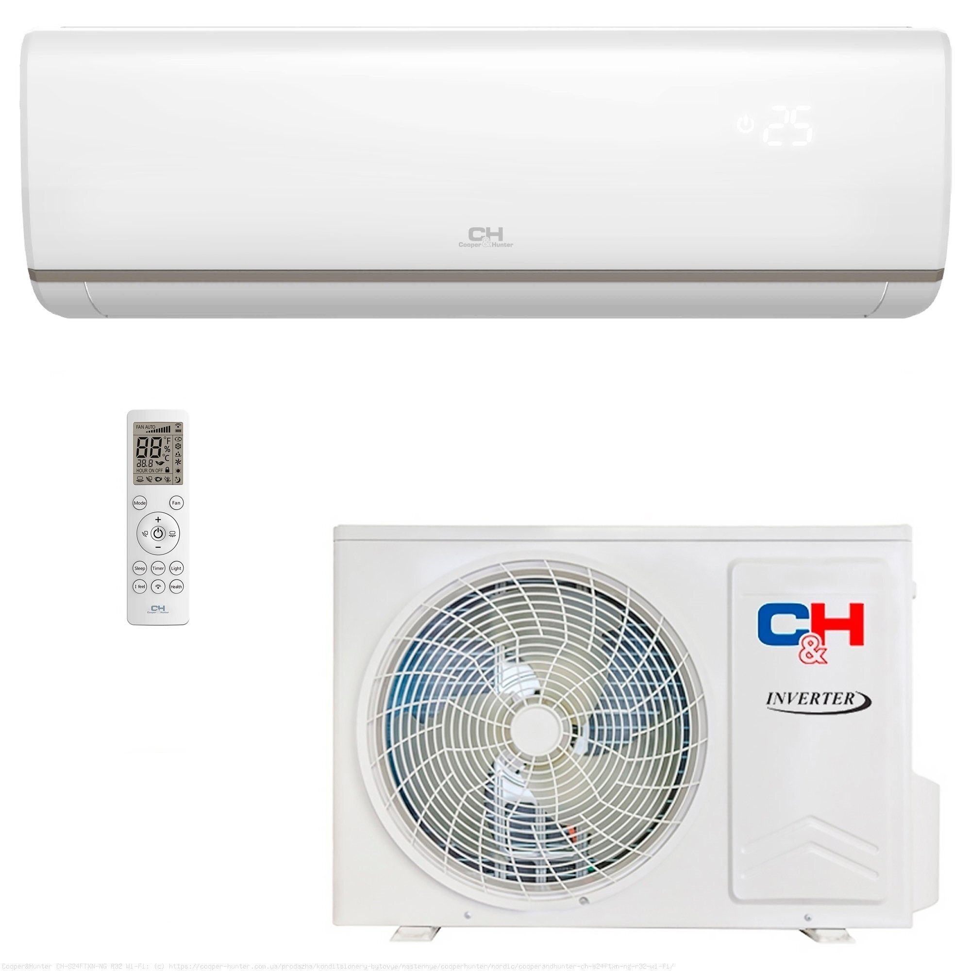 

Кондиционер Cooper&Hunter CH-S24FTXN-NG NORDIC EVO INVERTER R32