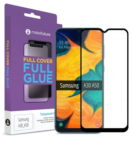 

Стекло MakeFuture для Galaxy A30 (A305) / A50 (A505) Full Cover Full Glue