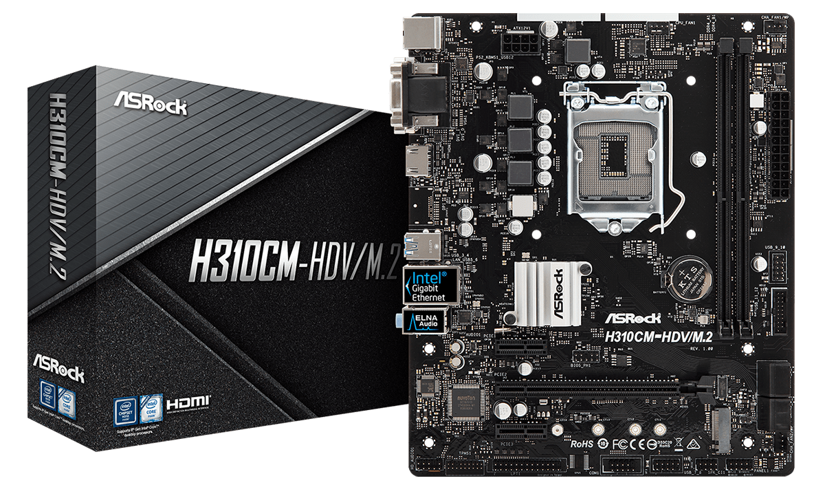 

Материнская плата ASRock H310CM-HDV/M.2