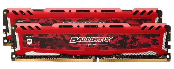 

Память для ПК Micron Crucial DDR4 3200 16GB (2x8GB) Ballistix Sport (BLS2K8G4D32AESEK)