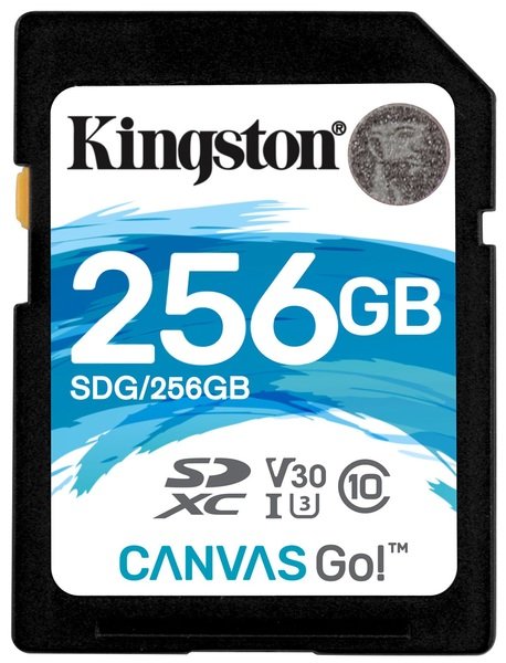 

Карта памяти KINGSTON SDXC 256GB Class 10 UHS-I U3 R90/W45 MB/s (SDG/256GB)