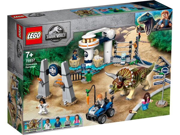 

Конструктор LEGO Jurassic World Ярость трицератопса (75937)