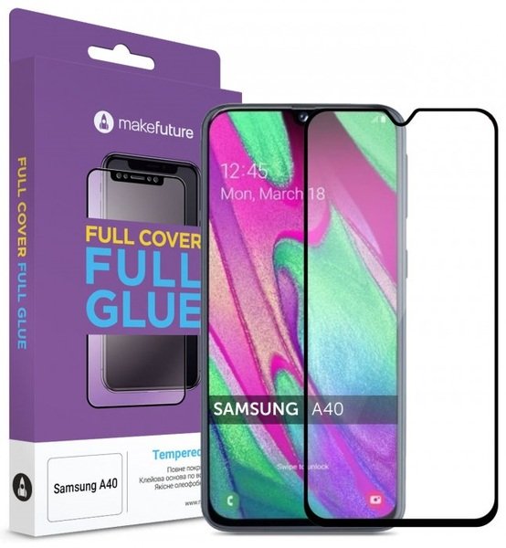

Стекло MakeFuture для Galaxy A40 (A405) Full Cover Full Glue