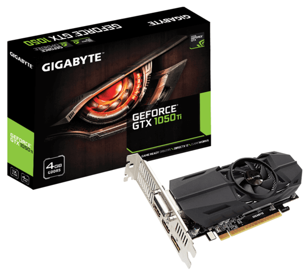 

Видеокарта GIGABYTE GeForce GTX 1050Ti 4GB GDDR5 Low Profile (GV-N105T-4GL)