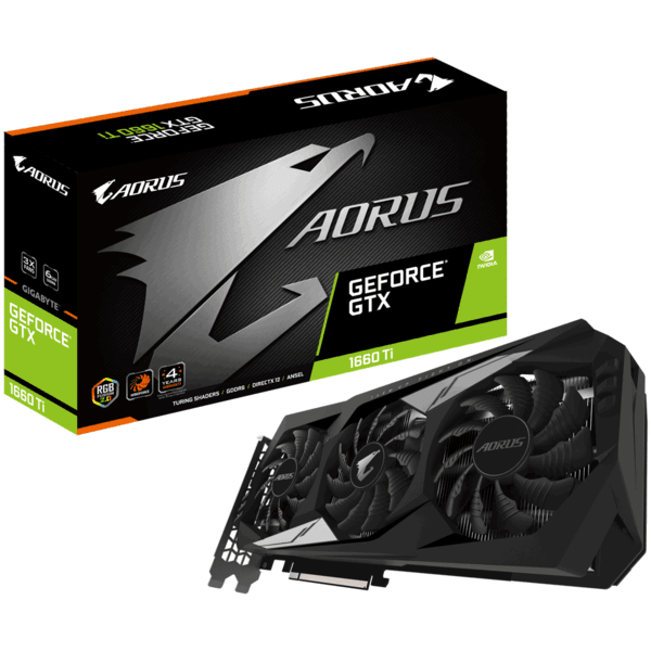 

Видеокарта GIGABYTE GeForce GTX 1660 Ti 6GB GDDR6 Aorus (GV-N166TAORUS-6GD)