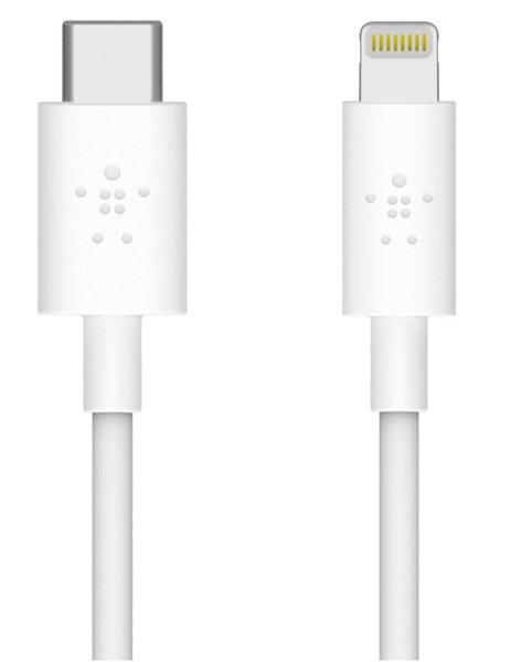 

Кабель BELKIN BOOST CHARGE USB-C with Lightning 1.2m white