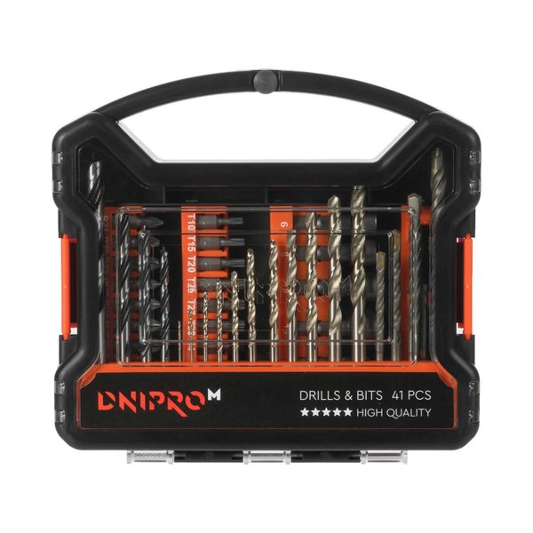

Набор сверл и бит Dnipro-M PROFESSIONAL 41 шт (81775000)