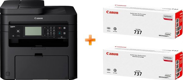 

МФУ лазерное Canon i-SENSYS MF237w c Wi-Fi, бандл с 2 картриджами (1418C162)