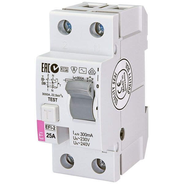 

УЗО ETI EFI-2 25/0,3 тип AC (10kA)