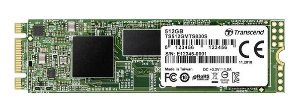 

SSD накопитель TRANSCEND MTS830S 512GB M.2 2280 SATA 3D TLC (TS512GMTS830S)