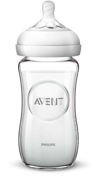

Бутылочка для кормления Avent Natural стеклянная 240 мл (SCF053/17)