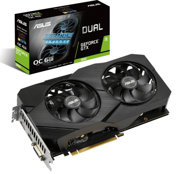 

Видеокарта ASUS GeForce GTX1660 6GB GDDR5 DUAL EVO OC (DUAL-GTX1660-O6G-EVO)