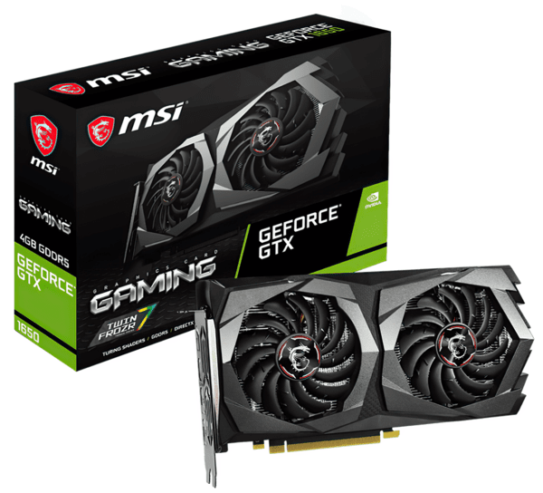 

Видеокарта MSI GeForce GTX1650 4GB DDR5 GAMING (GF_GTX1650_GAMING_4G)