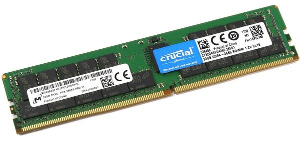 

Память серверная Micron DDR4 2666 32GB Dual Rank (CT32G4RFD4266)