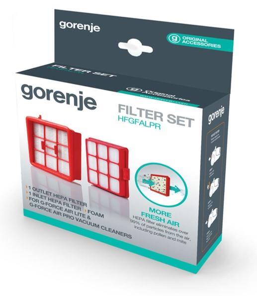 

Комплект фильтров Gorenje IHFGFAPRO для пылесосов серии G-FORCE AIR PRO і LITE