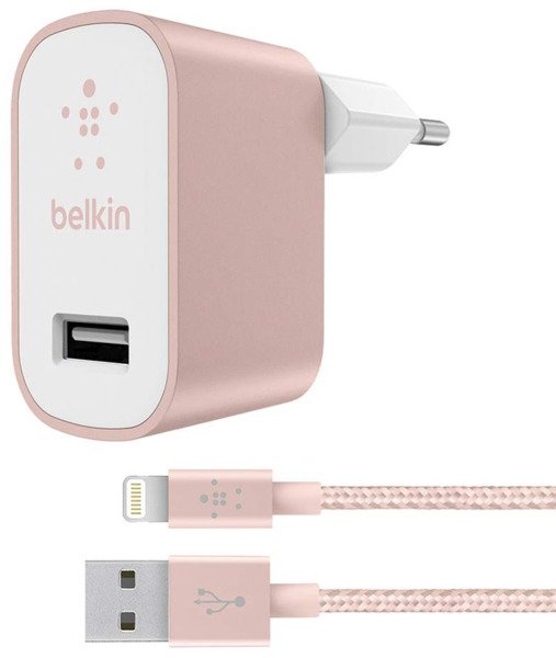 

ЗУ сетевое Belkin USB Mixit Charger Lightning 2.4Amp Rose Gold