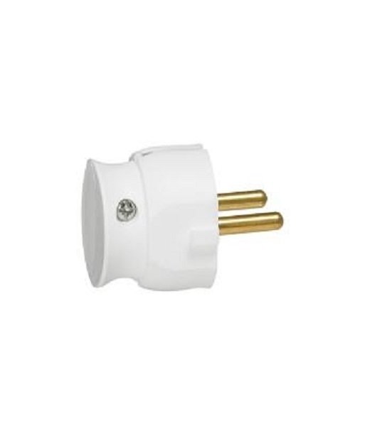 

Вилка силовая Legrand 2К 16А, 1 фазная, белая (050183)