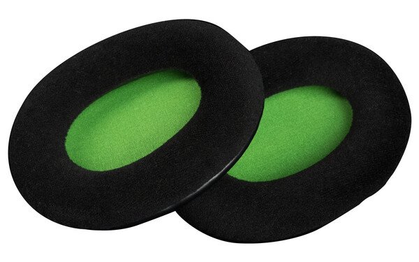 

Амбушюры HyperX для гарнитуры Spare Cloud Earpad Kit, Velour Black/Green (HXS-HSEP3)