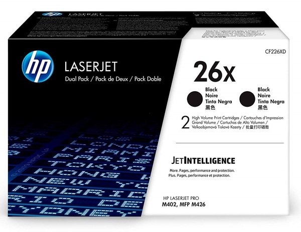 

Картридж лазерный HP 26X 2-pack High Yield Black (CF226XD)