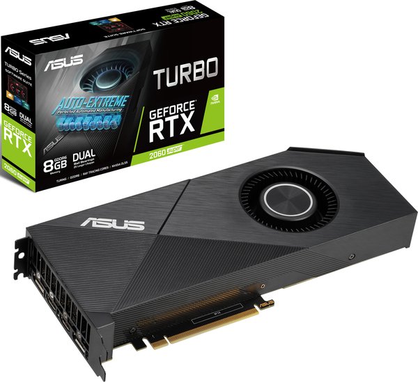 

Видеокарта ASUS GeForce RTX2060 SUPER 8GB GDDR6 TURBO EVO (TURBO-RTX2060S-8G-EVO)