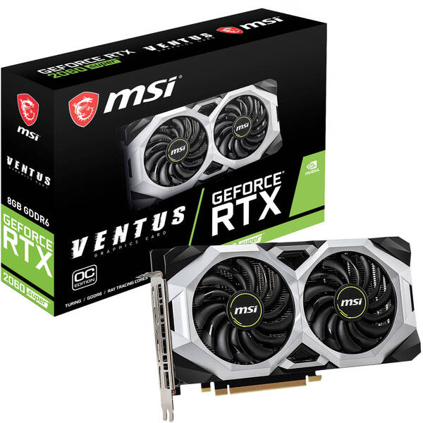 

Видеокарта MSI GeForce RTX2060 SUPER 8GB GDDR6 Ventus OC (RTX_2060_SUPER_VENTUS_OC)